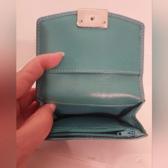 Kenneth Cole Reaction Leather Blue Bifold Wallet - Picture 11 of 12